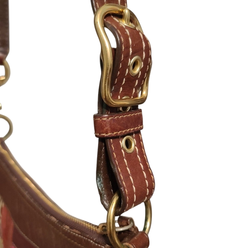 COACH Vintage Patchwork Madras Crossbody Shoulder Bag w/ Adjustable Strap - Picture 3 of 16
